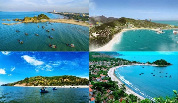 Bãi biển Cửa Lò với bãi cát rộng lớn và làn sóng biển vỗ bờ