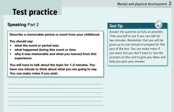 Bài tập luyện kỹ năng Speaking thực tế từ sách Cambridge Vocabulary for IELTS