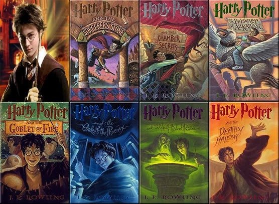 Bìa sách Harry Potter, bộ truyện phiêu lưu phép thuật kinh điển