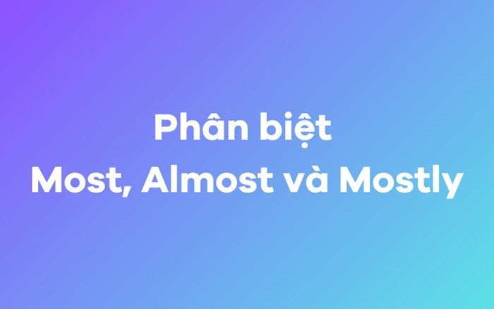 Biểu đồ so sánh và phân biệt Most, Almost, và Mostly rõ ràng