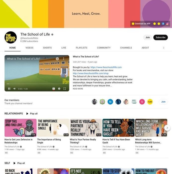 Biểu tượng kênh The School of Life