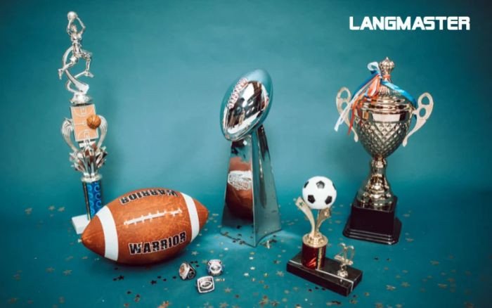 Các dụng cụ thể thao và biểu tượng vận động viên liên quan đến từ vựng tiếng Anh về thể thao