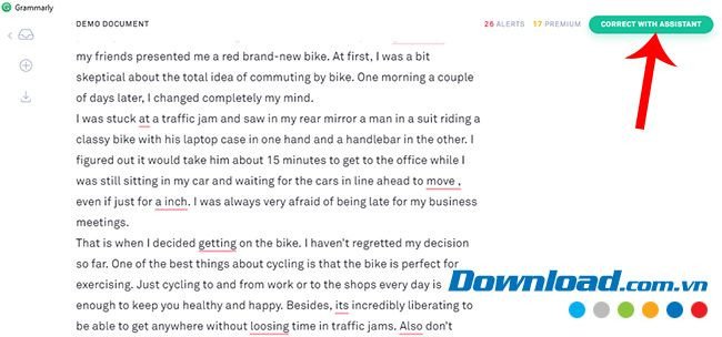Các lỗi được phát hiện bởi Grammarly