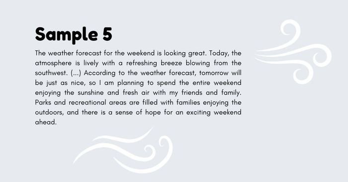 cách nói về thời tiết cuối tuần