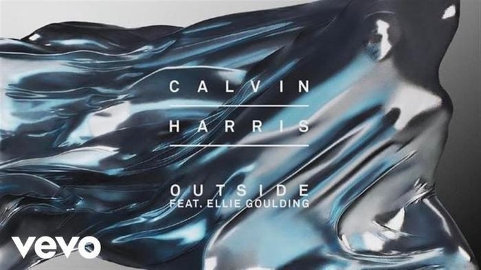 Calvin Harris và Ellie Goulding trên bìa single Outside