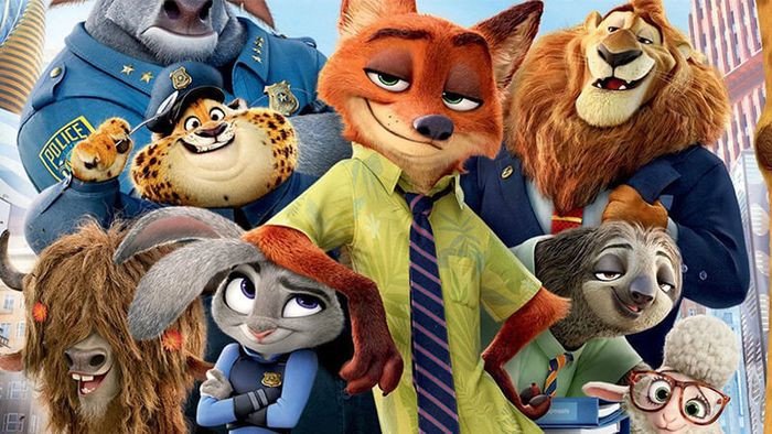 Cảnh sát Judy Hopps và cáo Nick Wilde trong phim hoạt hình tiếng Anh Zootopia