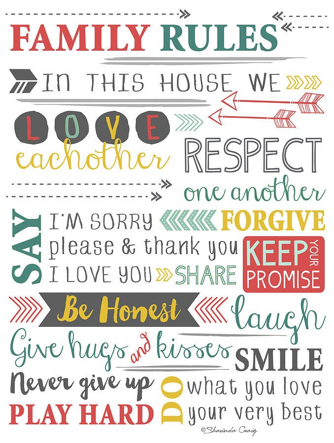 Cha mẹ hướng dẫn con cái tuân thủ nội quy gia đình