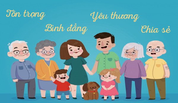 Gia đình hạnh phúc nhờ quy tắc sống hòa thuận