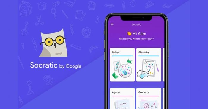 Giao diện tìm kiếm lời giải bằng giọng nói hoặc camera của Socratic