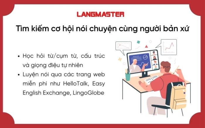 Giao tiếp tiếng Anh với người bản xứ trực tuyến nâng cao kỹ năng