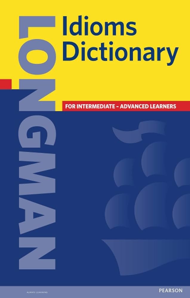 Hình ảnh bìa cuốn Longman Idioms Dictionary, tài liệu học thành ngữ tiếng Anh đáng tin cậy.