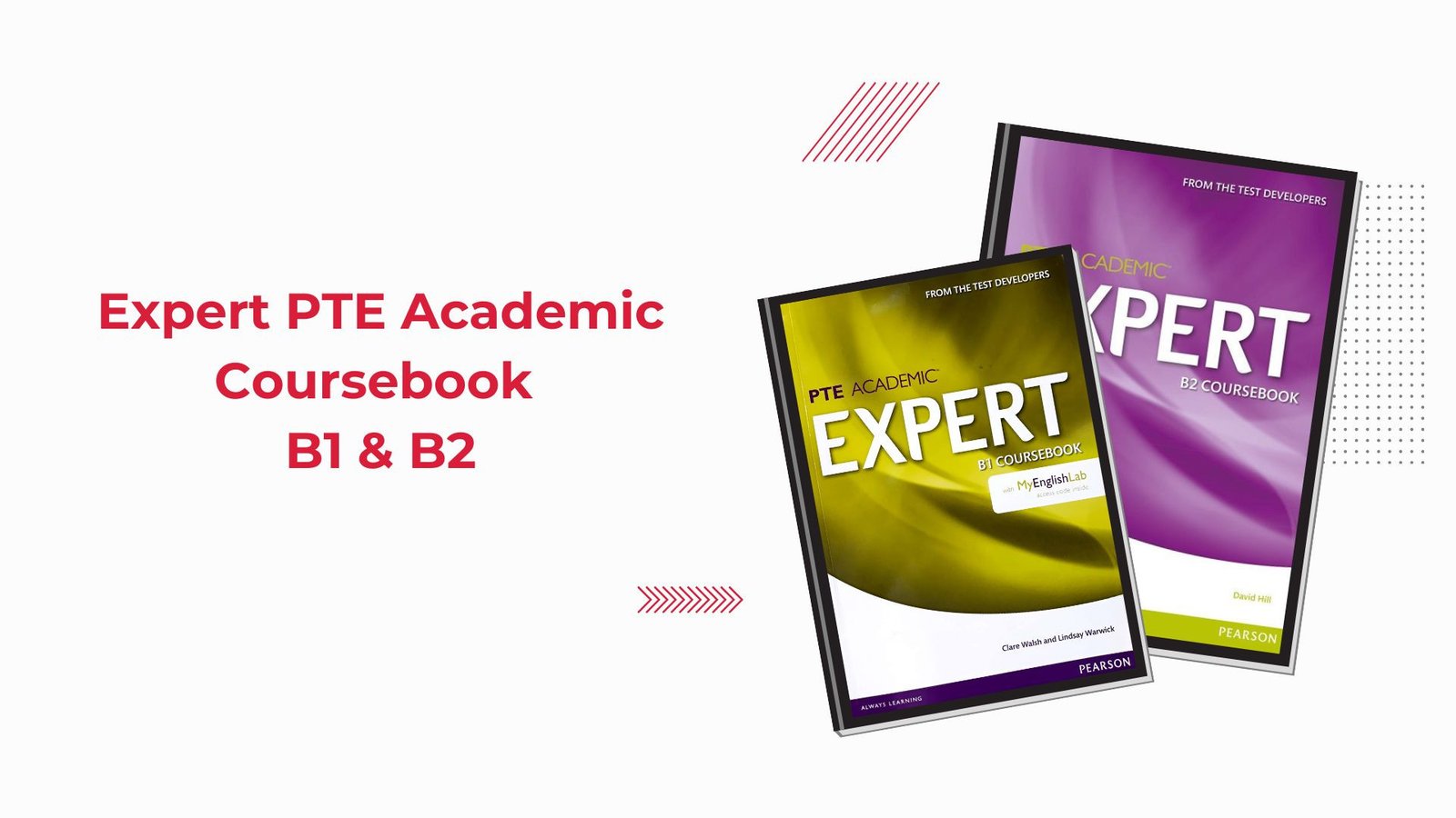 Hình ảnh bộ sách Expert PTE Academic Coursebook B1 &amp; B2, tài liệu ôn luyện PTE theo cấp độ CEFR