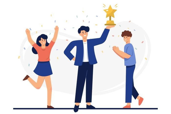 Hình ảnh cờ chiến thắng tượng trưng cho sự phấn khích khi chinh phục từ vựng tiếng Anh.