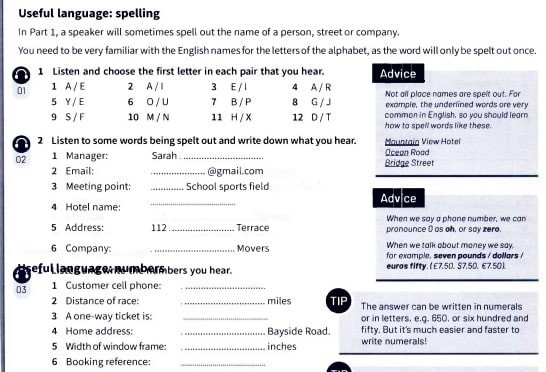 Hình ảnh minh họa trang giải thích chi tiết ngữ pháp và từ vựng trong sách IELTS Trainer 2