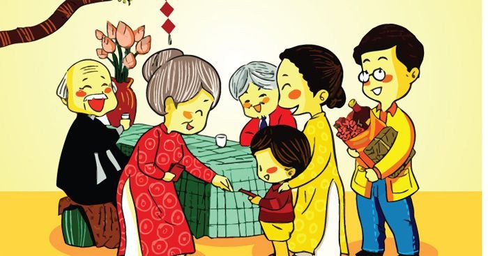 Hình ảnh một gia đình trẻ đang vui vẻ cùng nhau, tượng trưng cho chủ đề viết về gia đình bằng tiếng Anh.