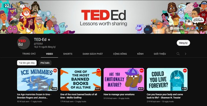 Học tiếng Anh qua kiến thức bổ ích từ TED-Ed