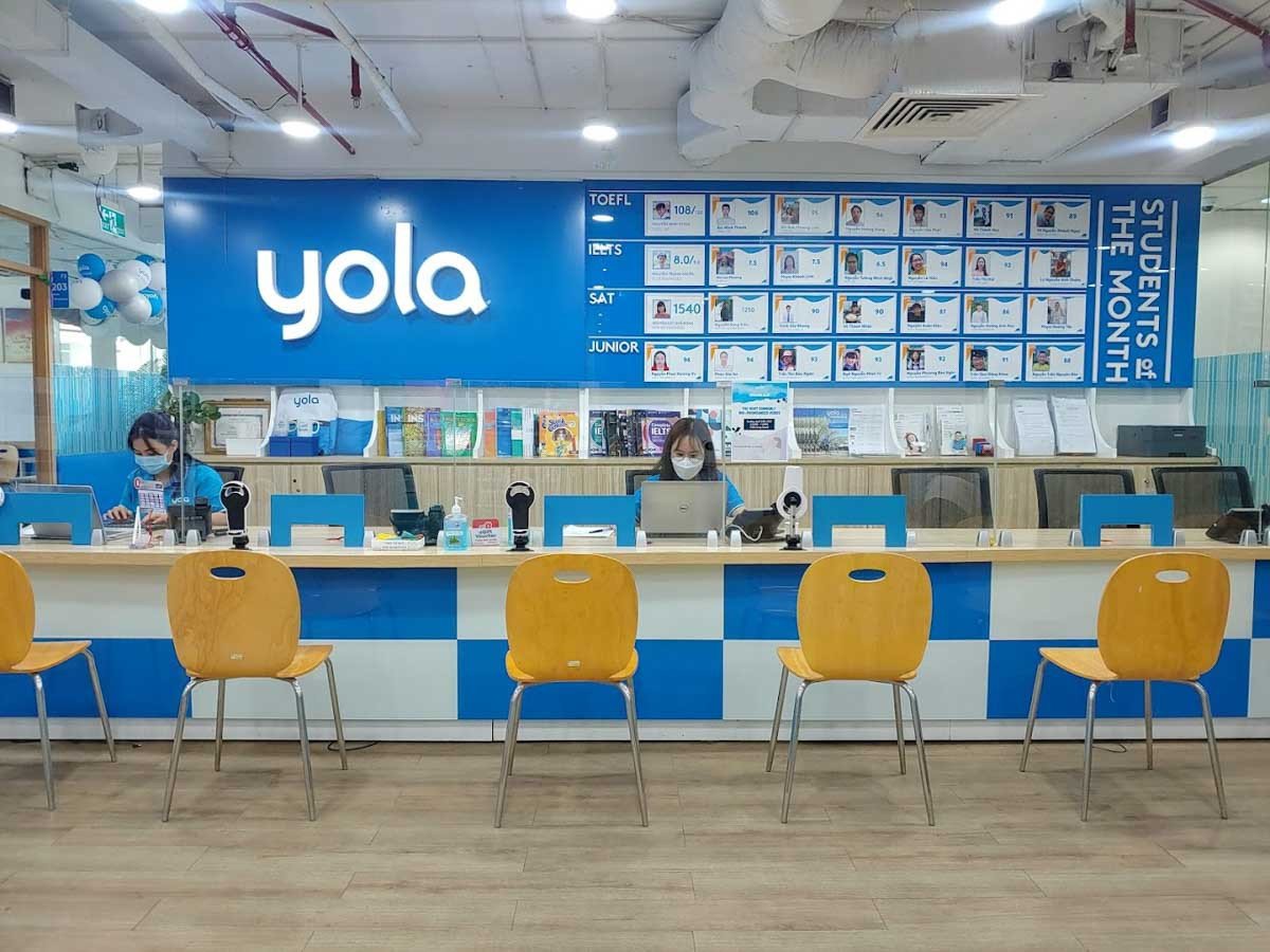 Không gian học tập hiện đại tại trung tâm IELTS cấp tốc YOLA