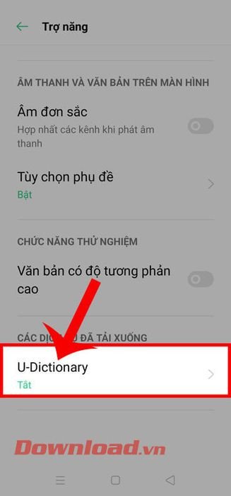 Màn hình cấp quyền truy cập cho U-Dictionary trên điện thoại Android, cần thiết để ứng dụng hoạt động