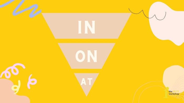 Mô hình kim tự tháp minh họa sự cụ thể của giới từ at on in