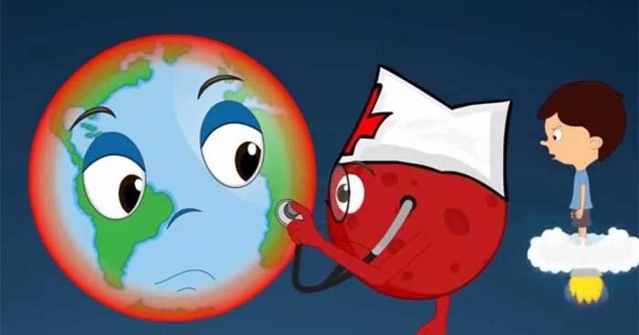 Một cây xanh được trồng trên nền đất khô cằn, tượng trưng cho nỗ lực chống lại hạn hán và nóng lên toàn cầu.