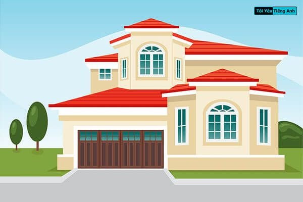 Ngôi nhà màu xanh dương yên bình giữa vùng quê