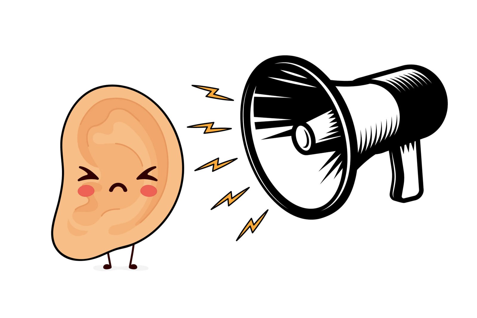 Người đàn ông bịt tai do tiếng ồn xung quanh tác động tiêu cực đến thính giác và sức khỏe