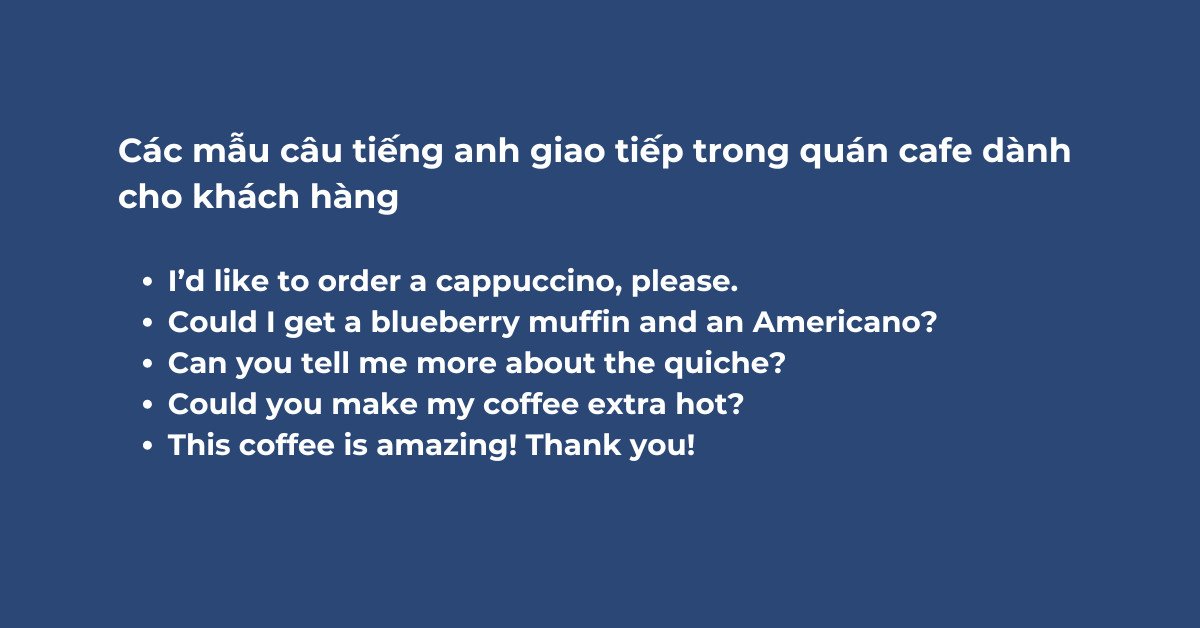 Nhân viên pha chế và khách hàng giao tiếp tiếng Anh trong quán cà phê
