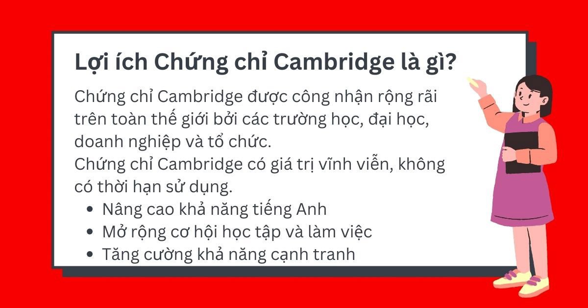 Những lợi ích vượt trội khi sở hữu chứng chỉ Cambridge