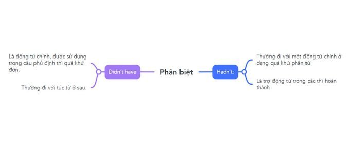 Phân biệt hadnt và didnt have trong câu tiếng Anh.