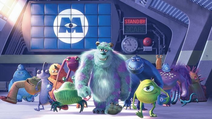 Quái vật Sulley và Mike Wazowski trong phim hoạt hình tiếng Anh Monsters, Inc