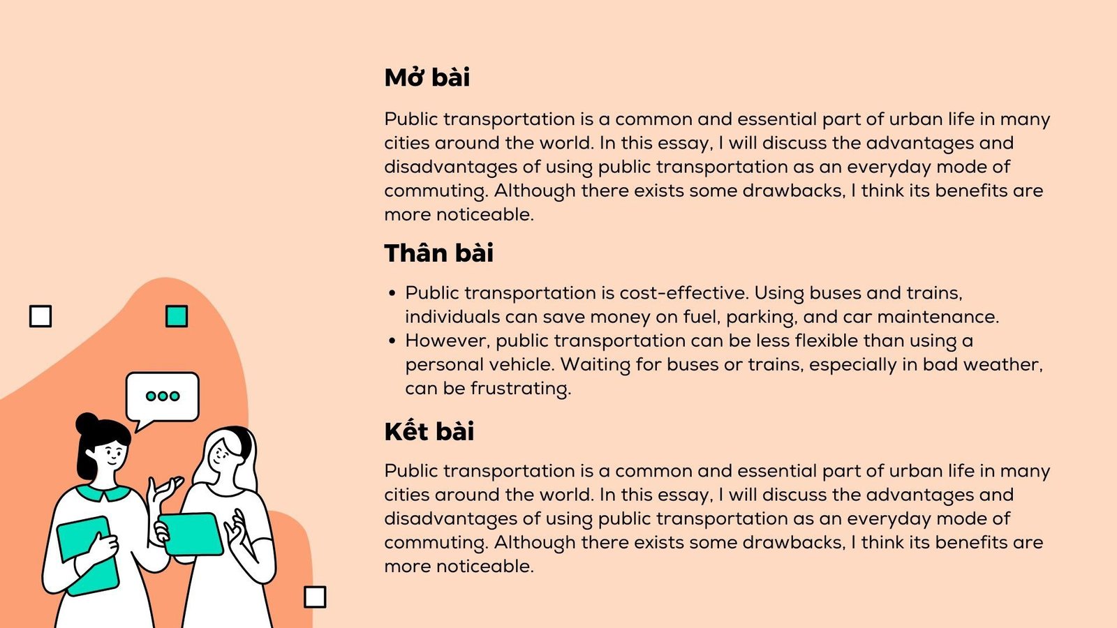 Sơ đồ hướng dẫn các bước xử lý dạng bài Discuss Advantages and Disadvantages trong TOEIC Writing