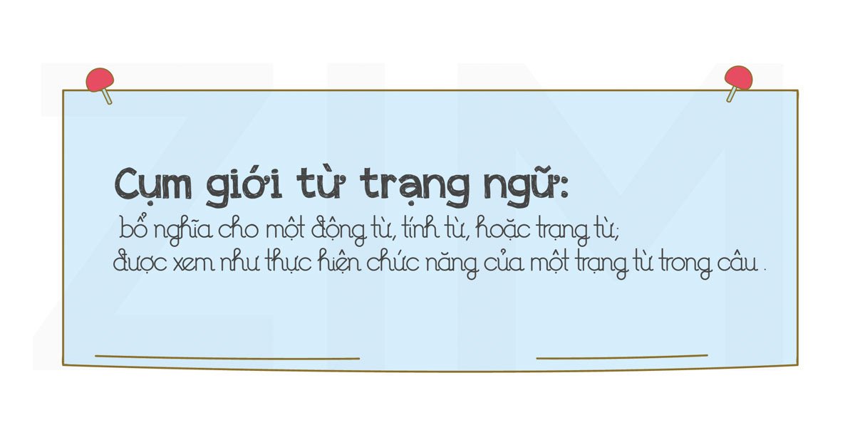 Sơ đồ minh họa chức năng cụm giới từ trạng ngữ