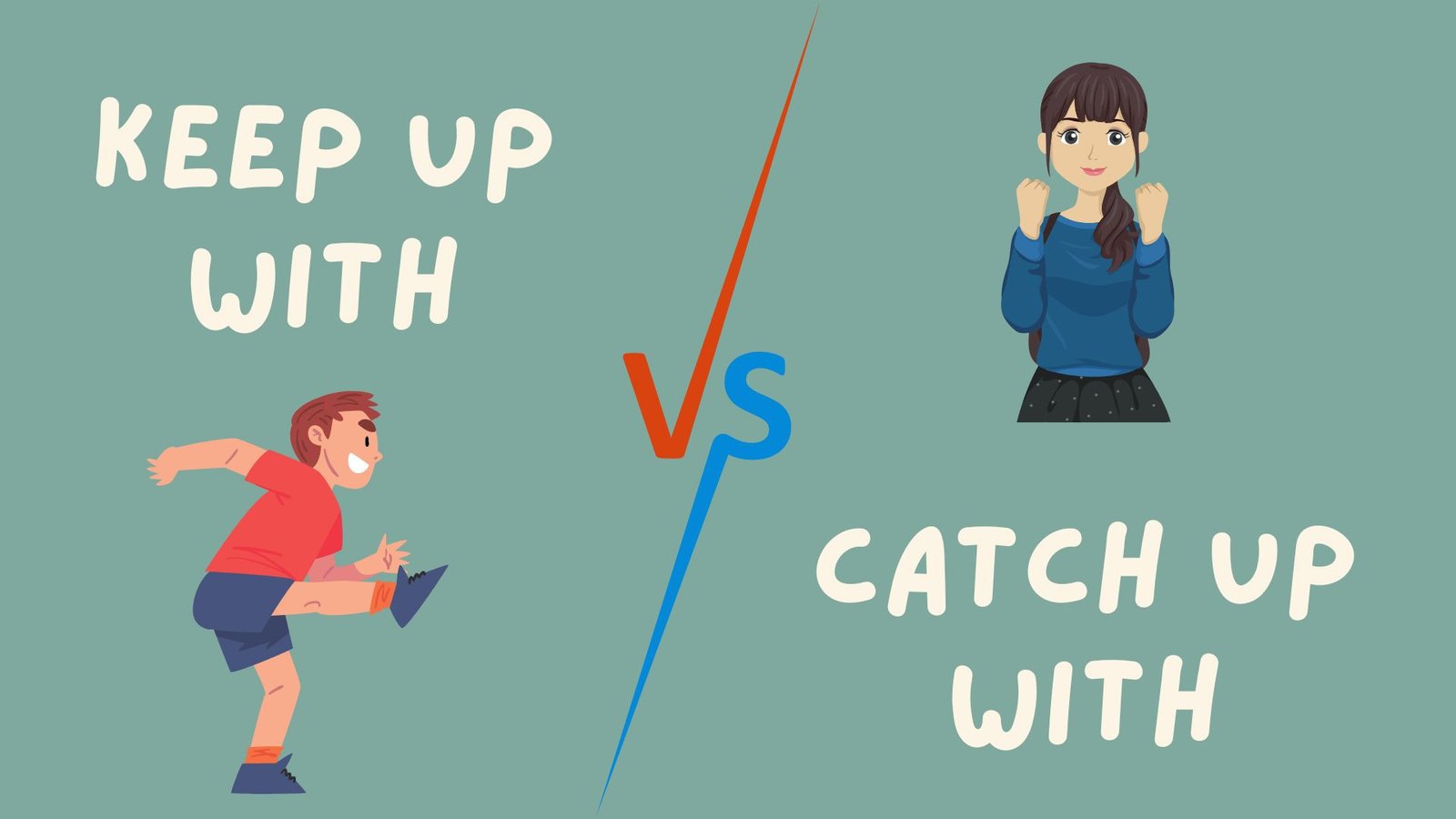 Sự khác biệt giữa Keep up with và Catch up with trong tiếng Anh