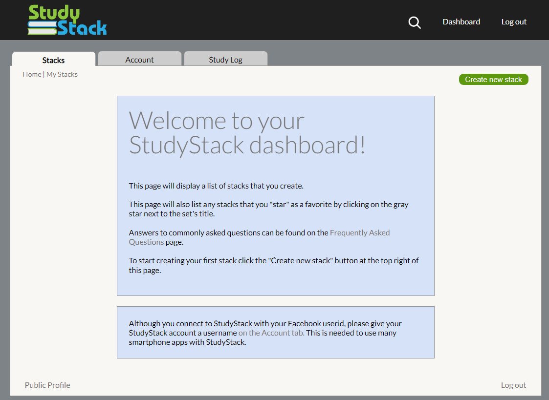 Tạo bộ thẻ từ vựng mới collocations chụp ảnh trên StudyStack