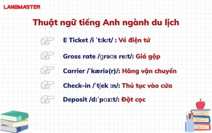 Thuật ngữ tiếng Anh phương tiện giao thông trong du lịch