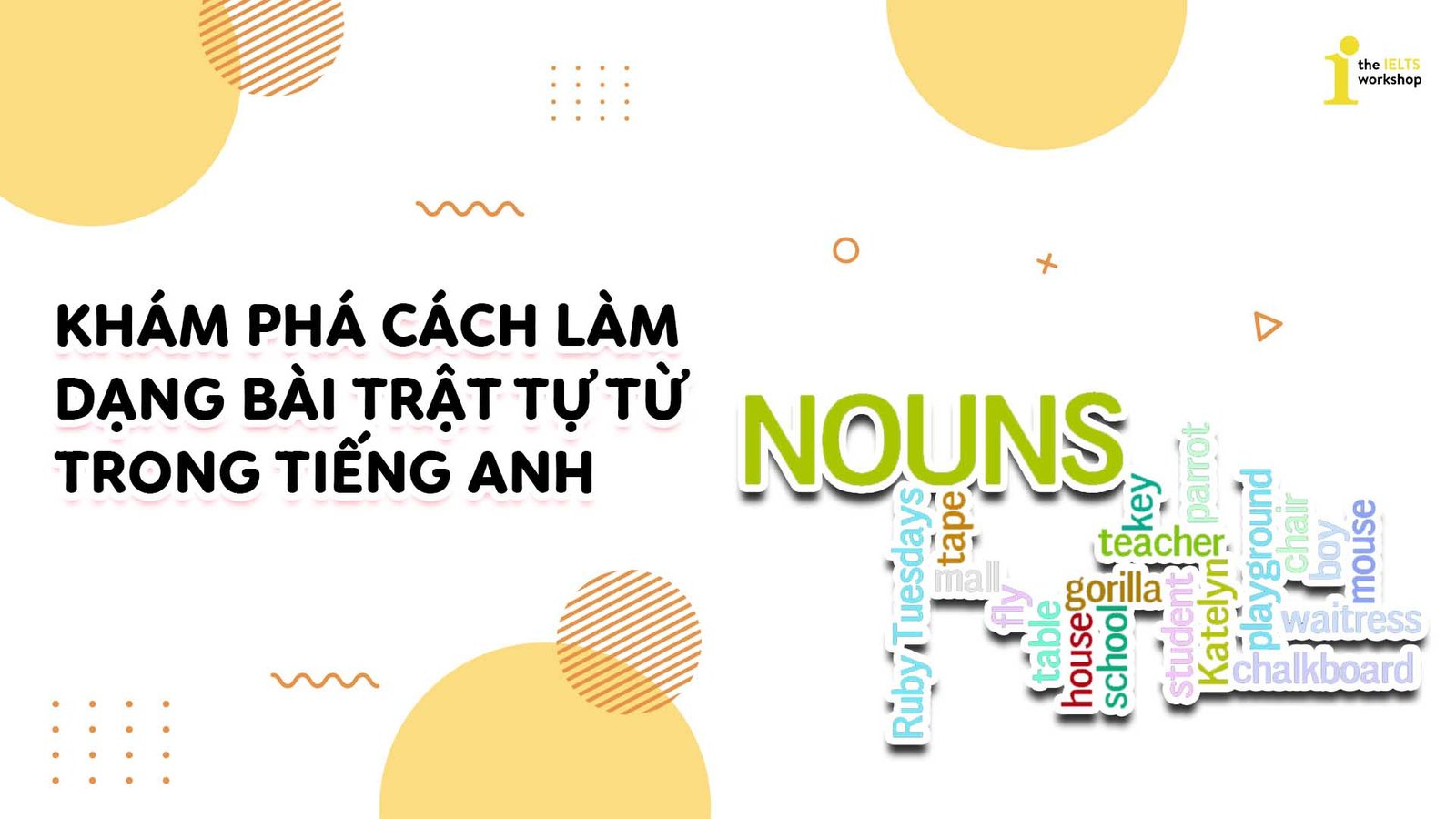 Trật tự từ trong tiếng Anh và các từ loại