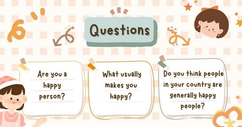 Ví dụ bài nói mẫu chủ đề hạnh phúc trong phần 1 IELTS Speaking, minh họa cách áp dụng từ vựng hiệu quả.