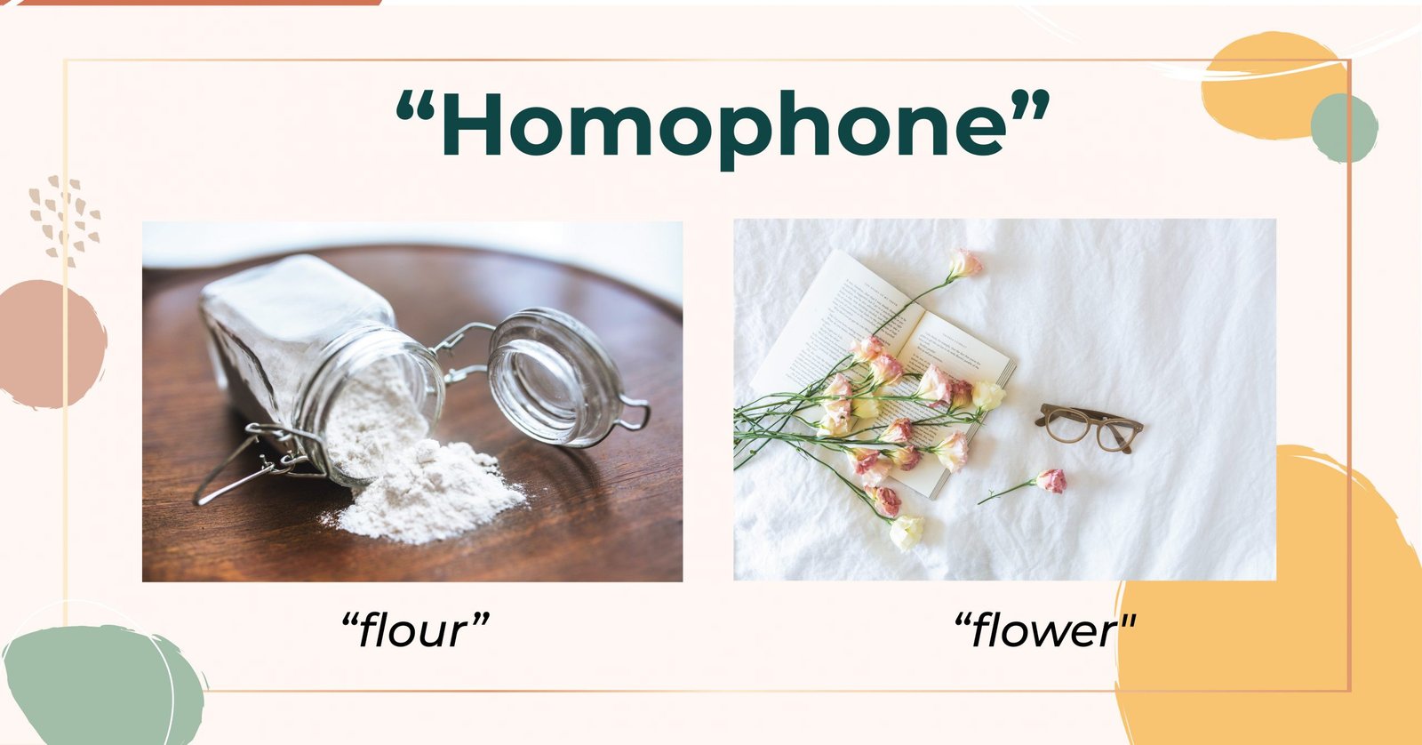 Ví dụ minh họa từ Homophone với từ Flour và Flower