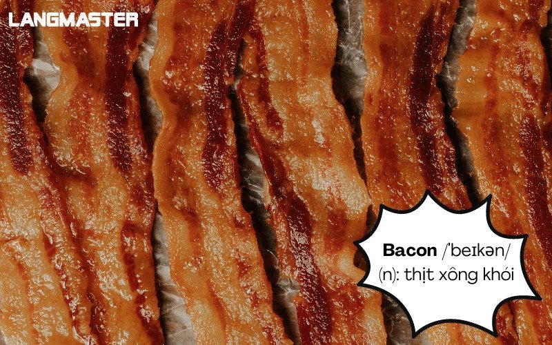 Các loại thịt phổ biến trong từ vựng đồ ăn tiếng Anh
