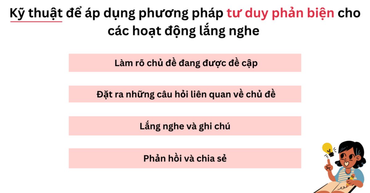 Quy trình tư duy phản biện khi nghe tiếng Anh