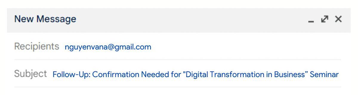 Tiêu đề Email nhắc nhở phản hồi tiếng Anh